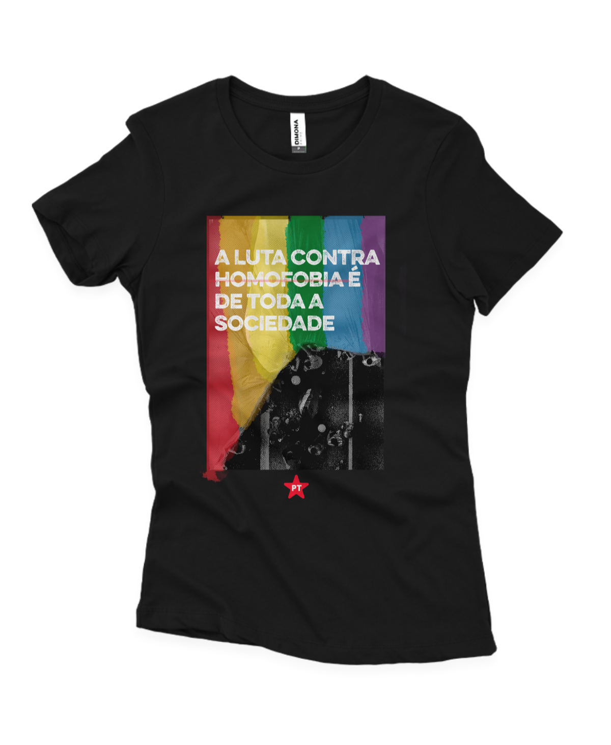 Camiseta Feminina A luta contra a homofobia é de toda a sociedade