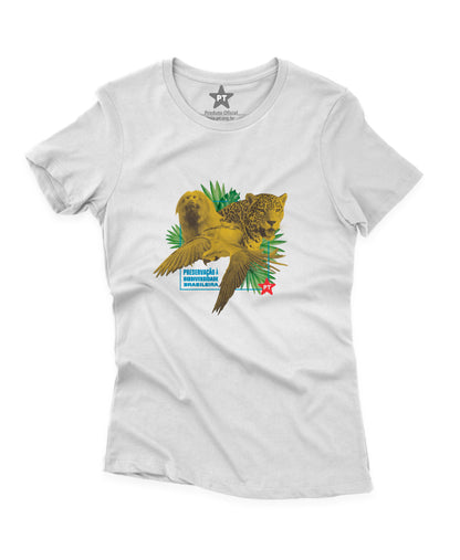 Camiseta Feminina Preservação à Biodiversidade Brasileira