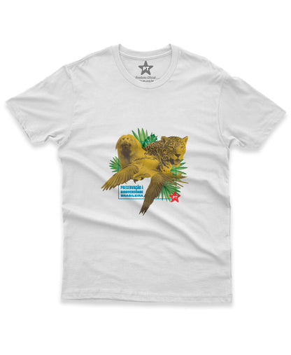 Camiseta Masculina Preservação à Biodiversidade Brasileira