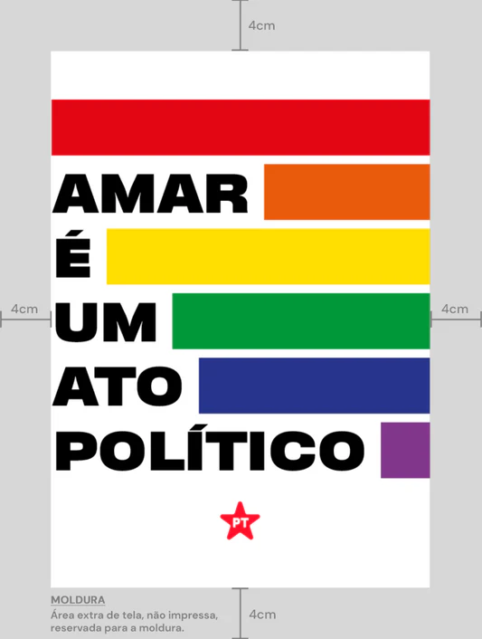 Poster A3 Amar é um ato político