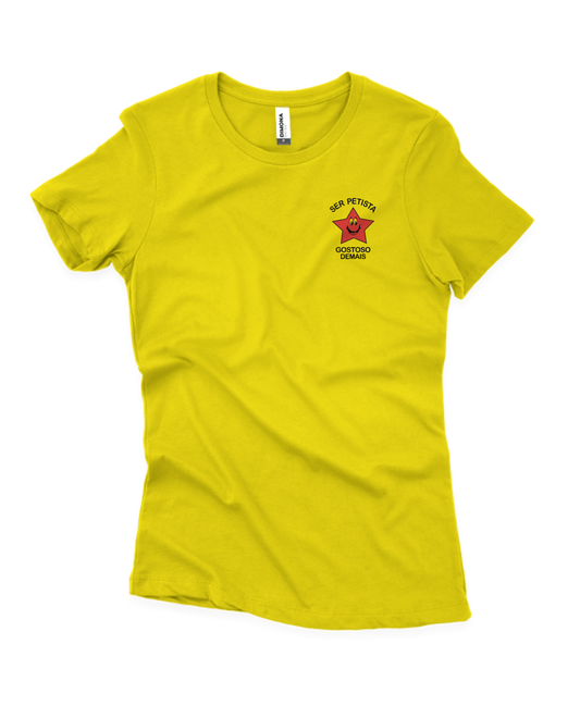 Camiseta Feminina Brasão - Ser petista gostoso demais