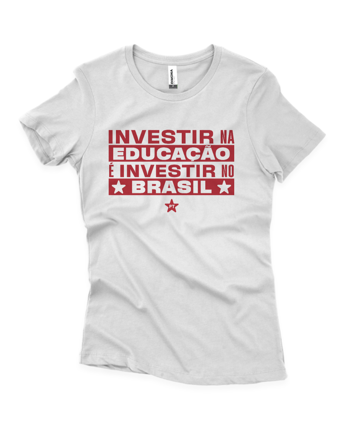 Camiseta Feminina Investir na educação é Investir no Brasil
