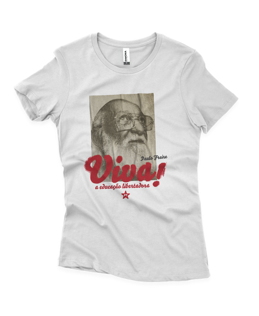 Camiseta Feminina Paulo Freire: Viva!